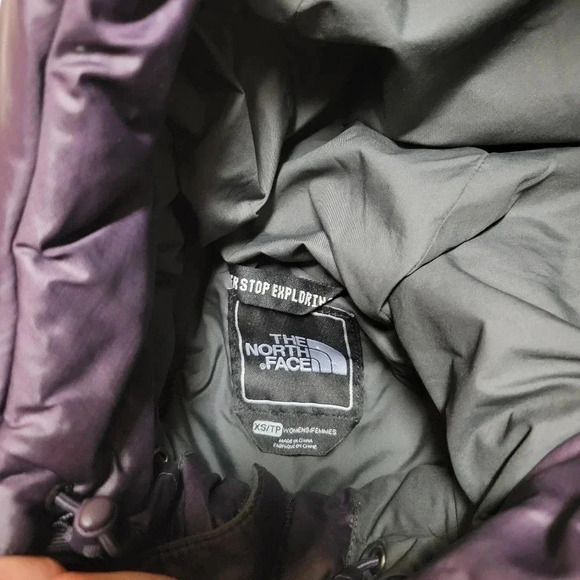 The North Face Oh Snap Purple 550 Down Filled Puffer Vest Hooded Jacket Size XS - Picture 6 of 7